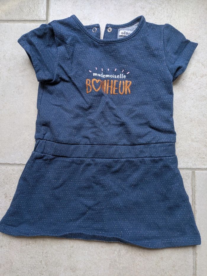 Robe fille bleu dorée melle bonheur très bon état
