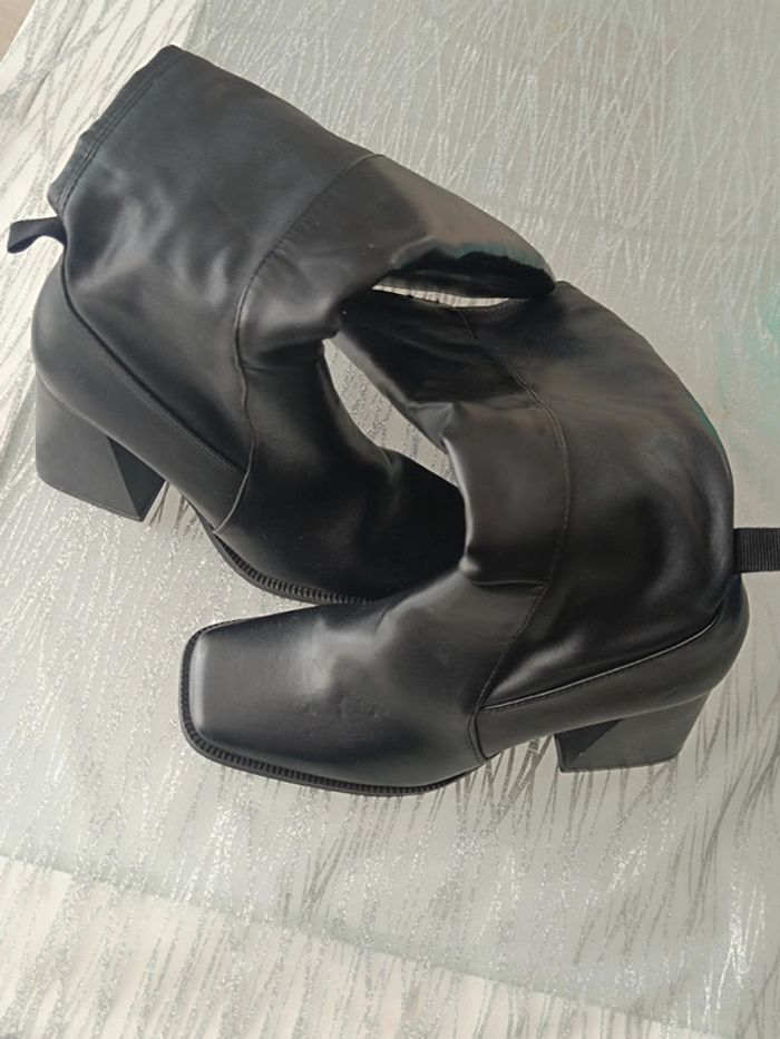 Bottes haute simili cuir-Pointure 36 - photo numéro 3