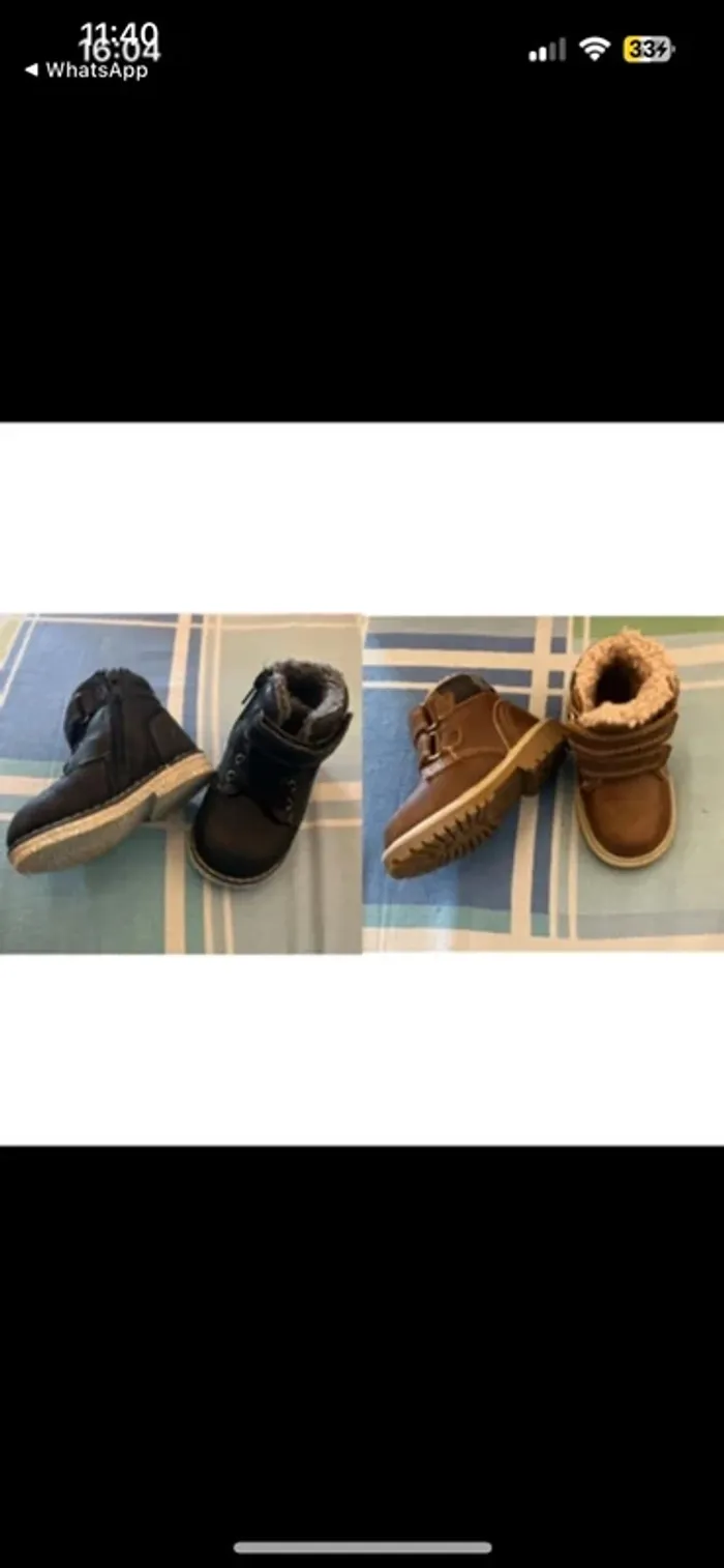 Bottines hiver garçon taille 20