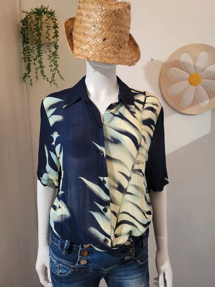 Chemise imprimée feuillage