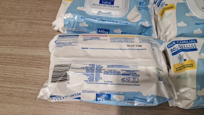 Paquets de lingettes Lait Hypoallergénique - photo numéro 3
