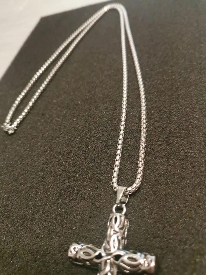 Collier et pendentif spirituel croix chrétienne - photo numéro 3