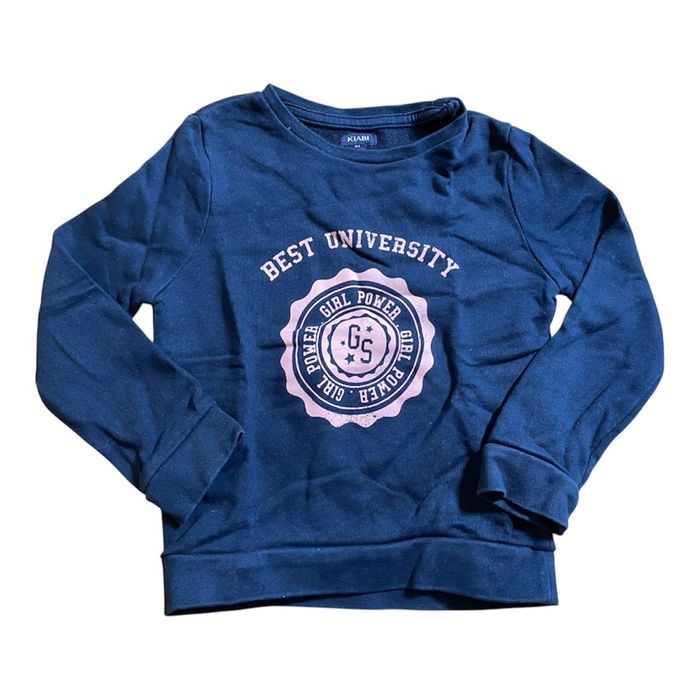 Kiabi sweat-shirt University bleu/rose Taille 5 ans
