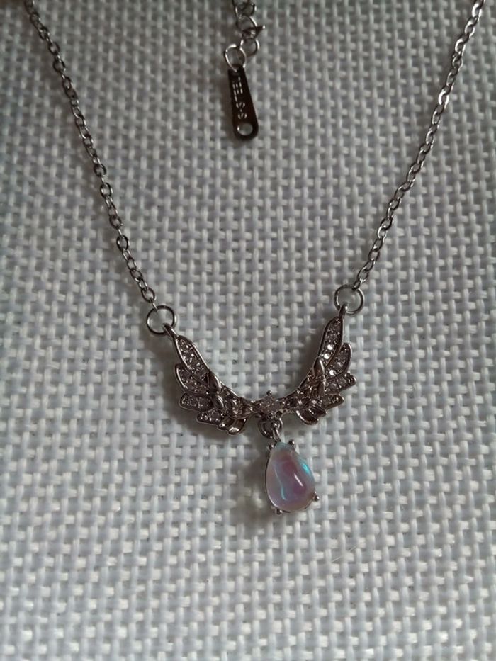 Collier ailes d'anges argenté - photo numéro 5