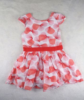 Robe fleurs rouges 5 ans