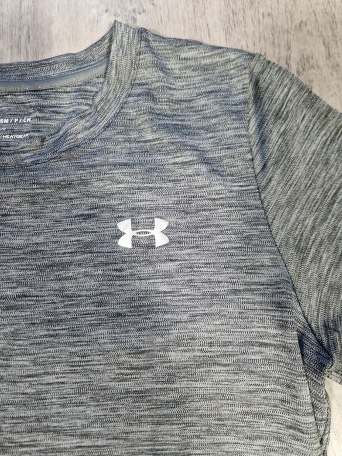 T-shirt Under Armour Heat Gear Gris Taille S Femme - photo numéro 3