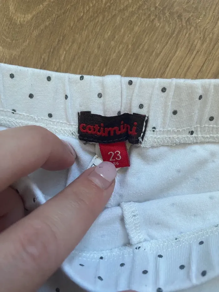 Legging catimini 2 ans blanc avec pois - photo numéro 3