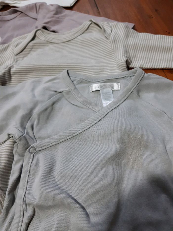 Lot 4 bodys manches longues mixte bébé fille garçon 9 mois - photo numéro 3