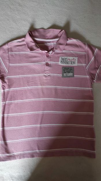 Polo manches courtes rose