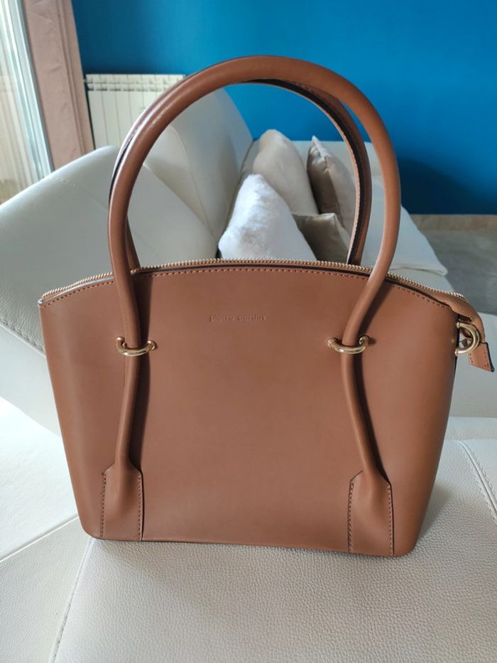 Sac à main marron Camel Pierre Cardin