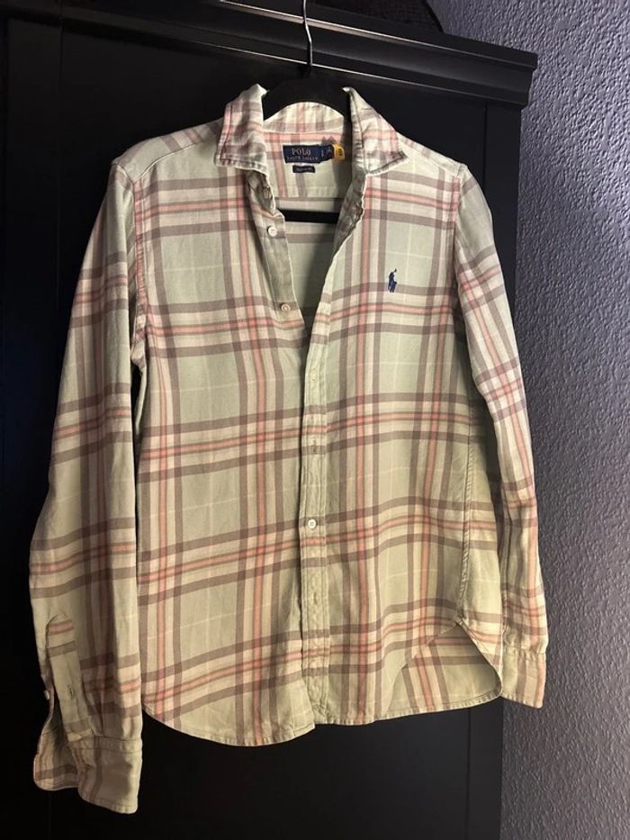 Light green and pink checkered button up by Ralph Lauren - photo numéro 4