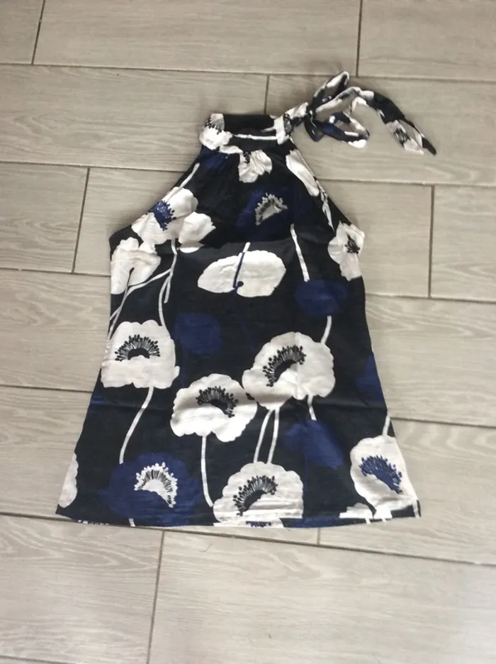 Débardeur noire bleu et blanc