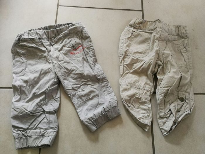 Lot pantalons en toile