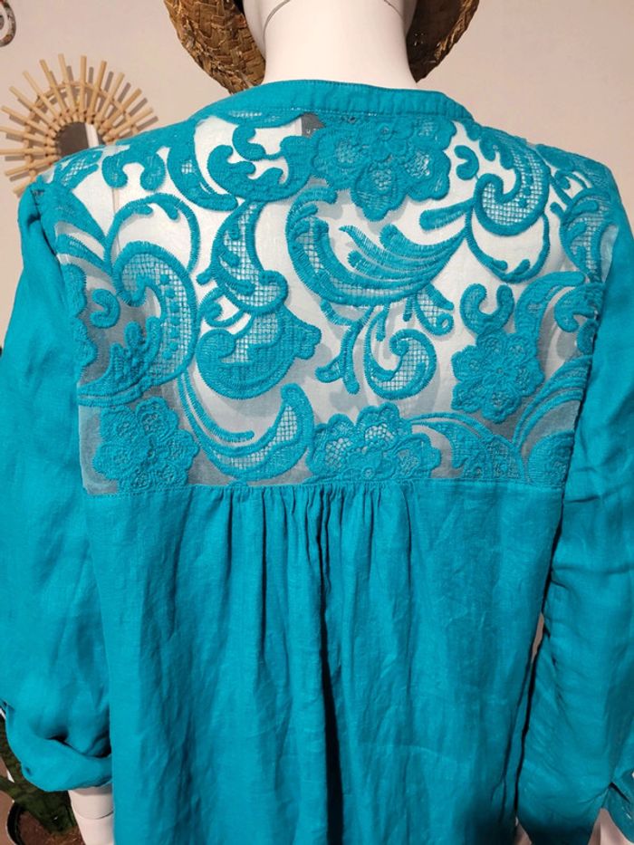 Chemise lin et broderies - photo numéro 5