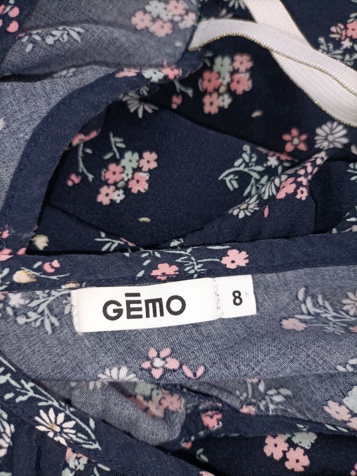 Jolie Combi pantalon bleu marine fleuri 8 ans Gémo - photo numéro 10
