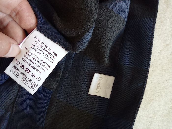 Blouse/ T-shirt à carreaux 42 - photo numéro 8