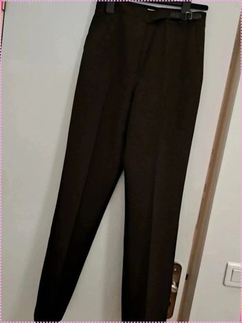Pantalon chic neuf marron femme Mina.B 38 tissu Burlington