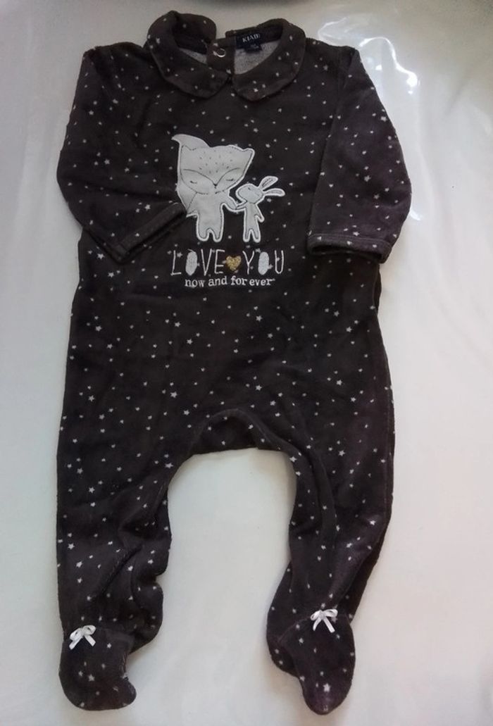 Pyjama bébé fille col Claudine taille 9 mois