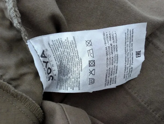 Veste chemise kaki femme avec écriture dos taille S New-Yorker - photo numéro 5