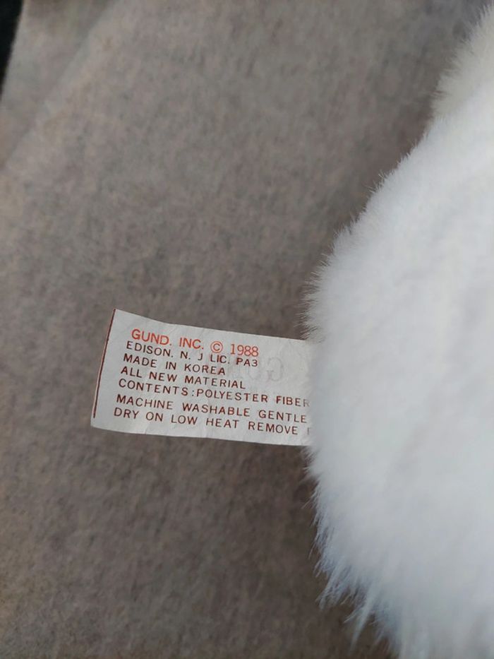 Gund - gros nounours ours en peluche blanc - photo numéro 6