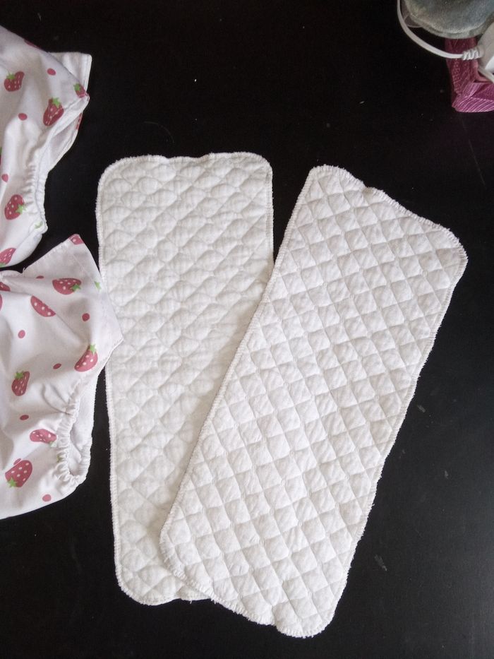 Lot de 5 couches lavables réglable pour bébé fille, insert de la naissance à 12 -18 mois environ, motif lapin, 🍓 - photo numéro 5