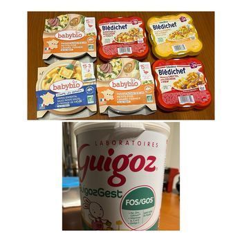 Plats bébé 15 mois / 3 ans et boîte lat guigozGest 3ème âge 