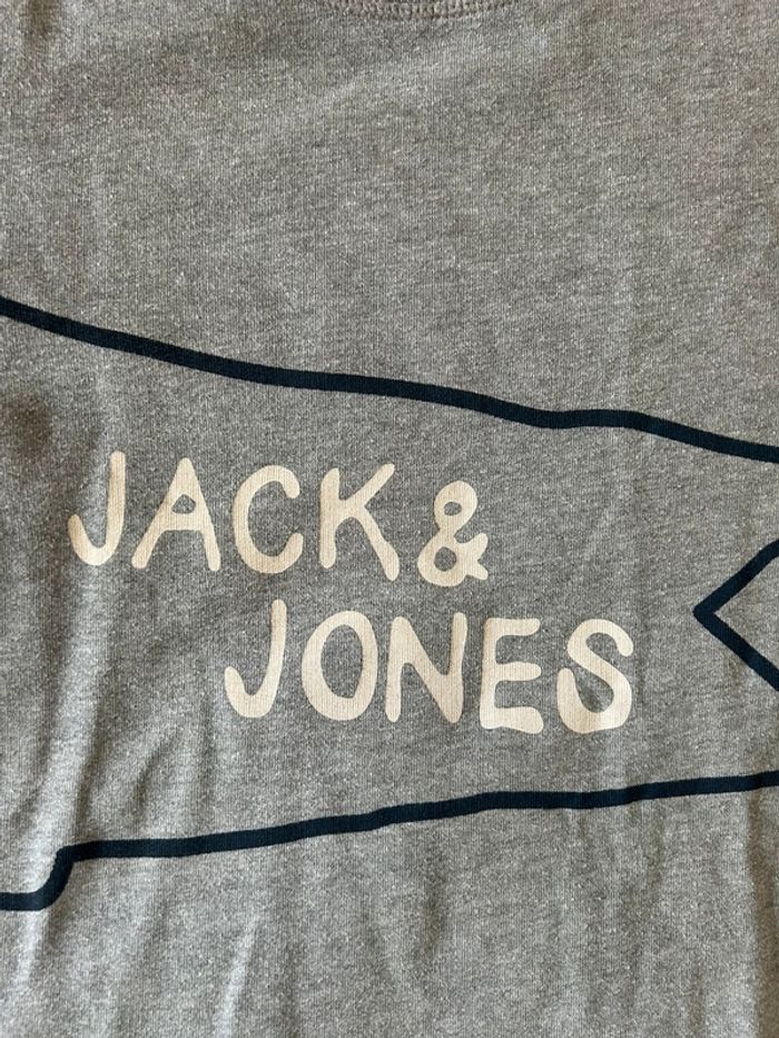 Sweat-shirt gris jack & jones - taille L - photo numéro 2