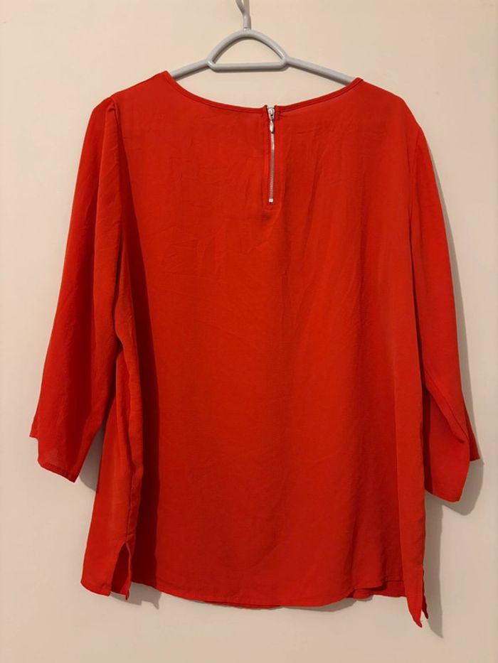 Blouse rouge manche 3/4 - photo numéro 2