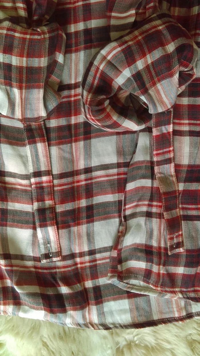 Chemise femme à carreaux à manches longues T42 - Camaieu - photo numéro 7