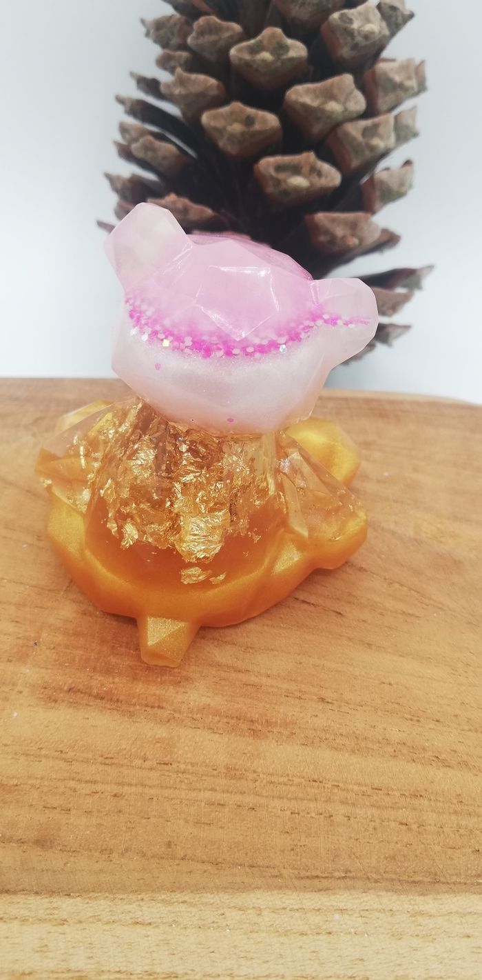 Ourson assis en résine fait - photo numéro 3