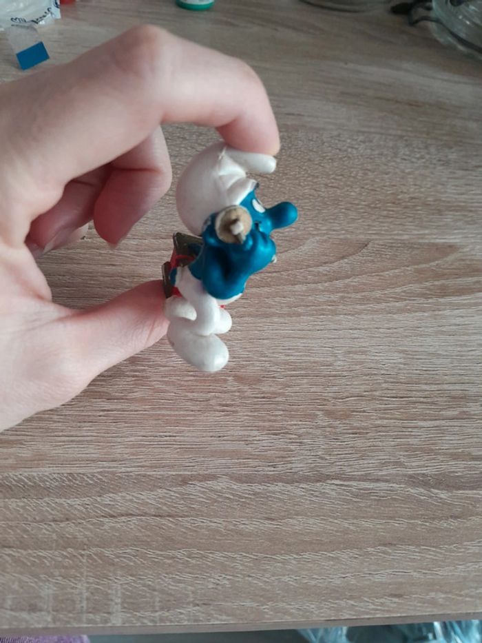 Magnifique stroumpf téléphone ancien - photo numéro 4