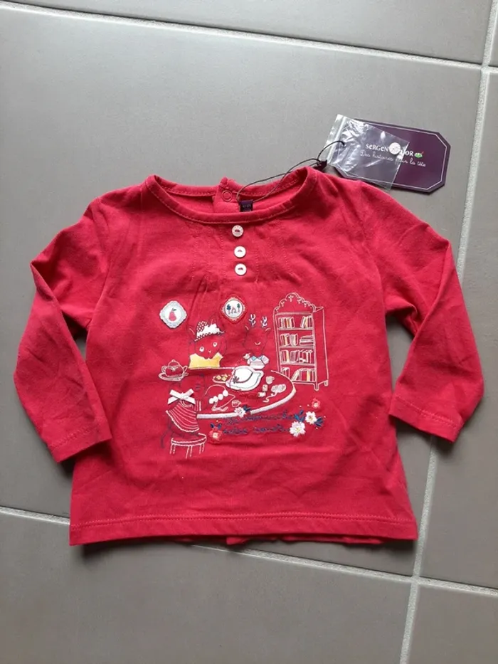 Lot de 2 t-shirts Sergent major 6mois neuf - photo numéro 5