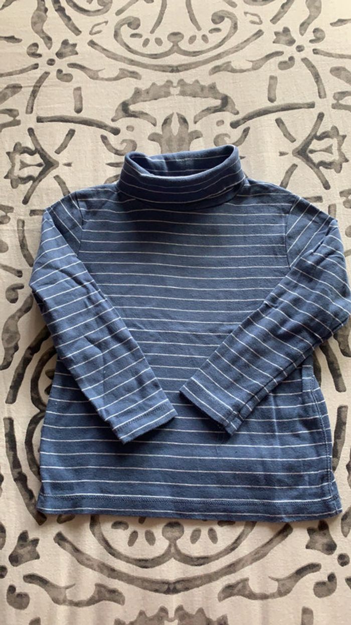 Sous pull bleu à rayures