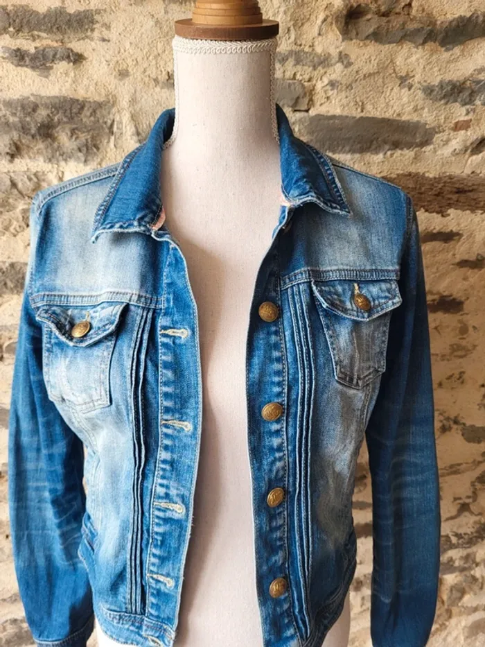 Veste en jean bleue Cache Cache Taille 2 - photo numéro 2