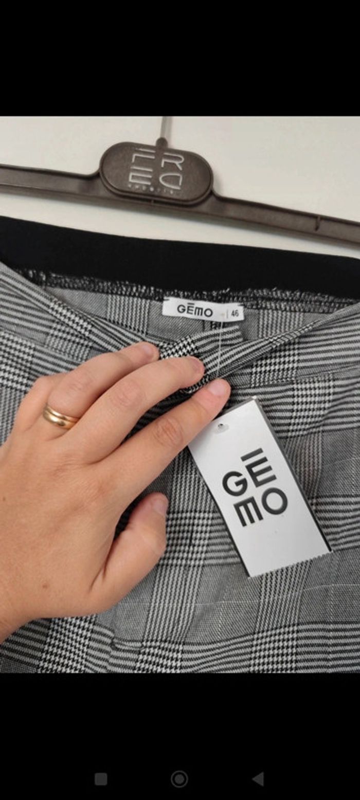 Pantalon gris Chino retroussé sur le bas taille 46 Gemo - photo numéro 3