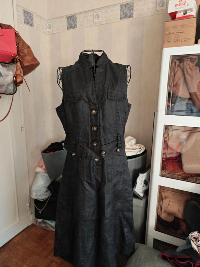 Robe longue Zara en noire unie