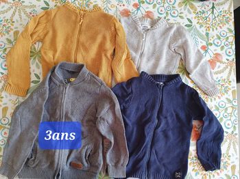 Lot 4 gilets 3ans