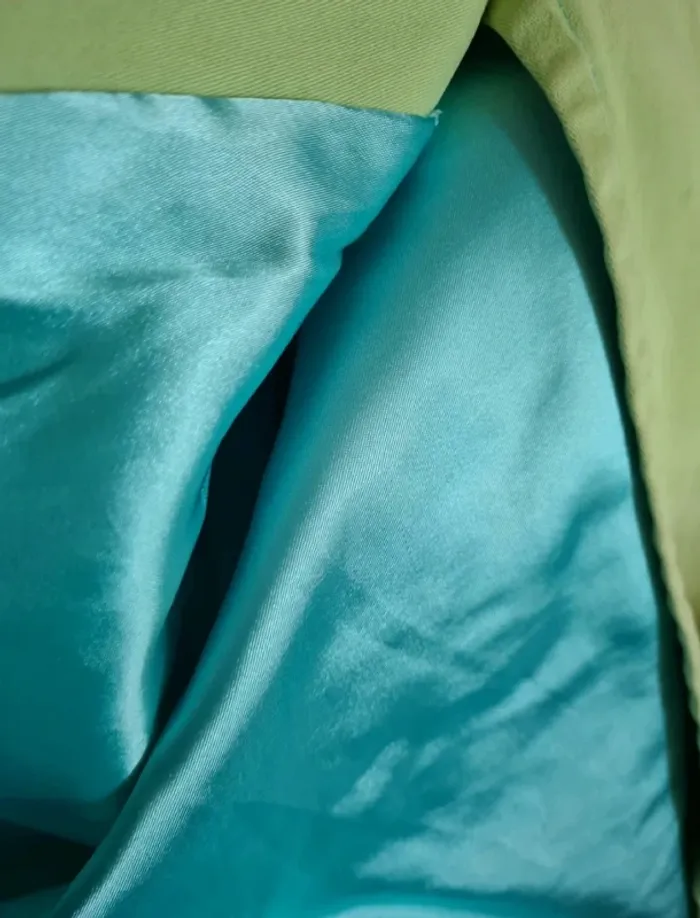 Manteau/imper vert doublé turquoise Denim & Co Taille XL - photo numéro 4