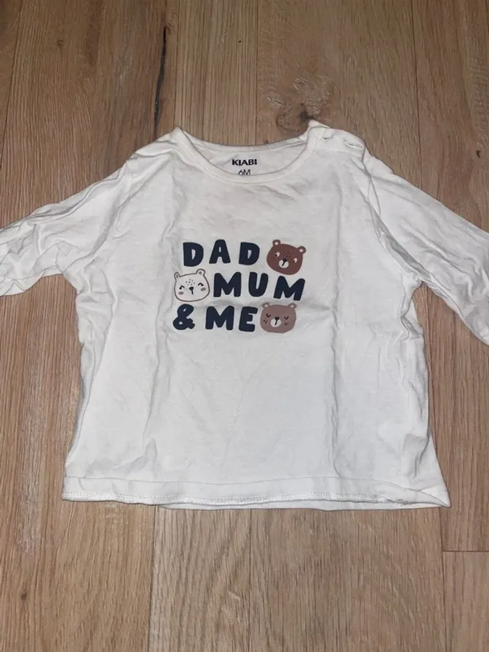 Lot 2 t shirts 6 mois - photo numéro 2