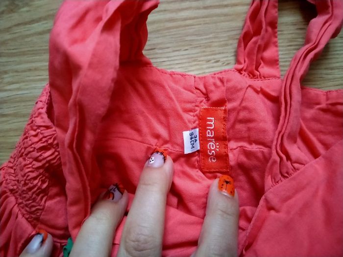 Robe orange a Fleurs. Marese.
Taille 3 ans - photo numéro 6