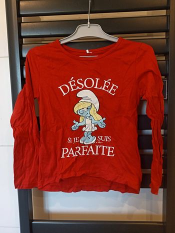 t shirt schtroumpfette 8 ans
