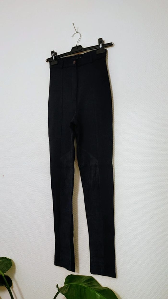 Pantalon legging taille haute en polyamide lycra et daim taille 36 marque absolue - photo numéro 3