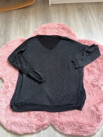 Teeshirts pailleté très fin M/L gris noir