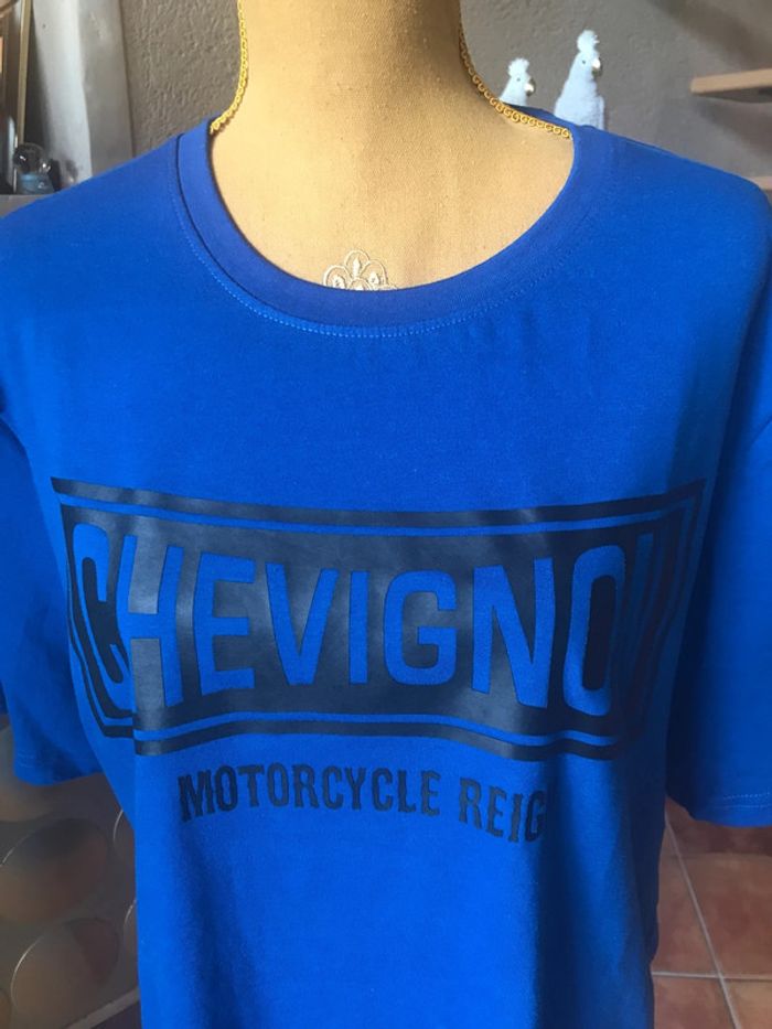 Chevignon t shirt neuf taille XXL couleur bleu - photo numéro 3