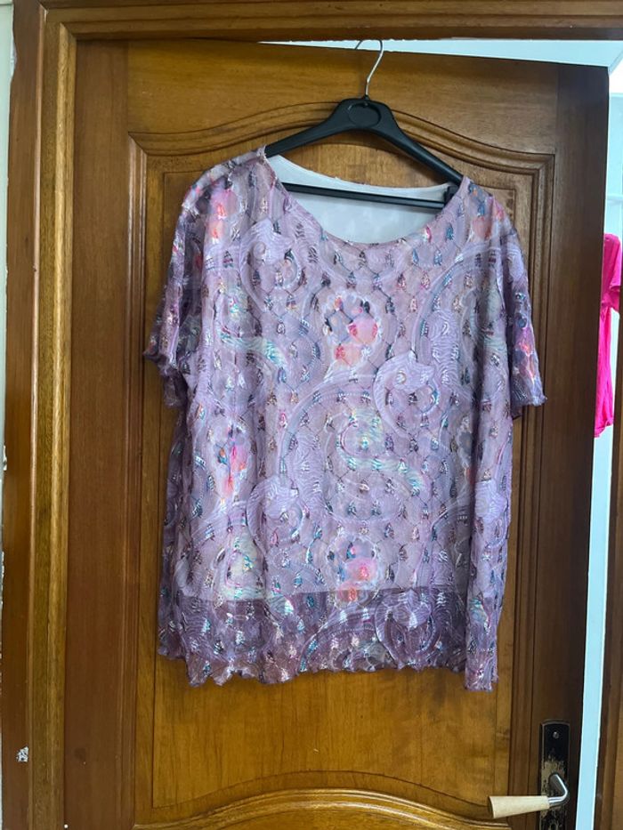 Tunique légère mauve taille Xl