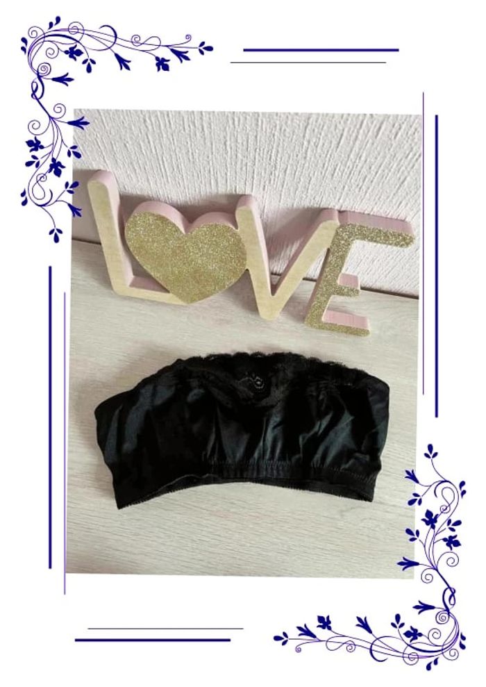 Soutien bandeau noir avec dentelle 85B neuf