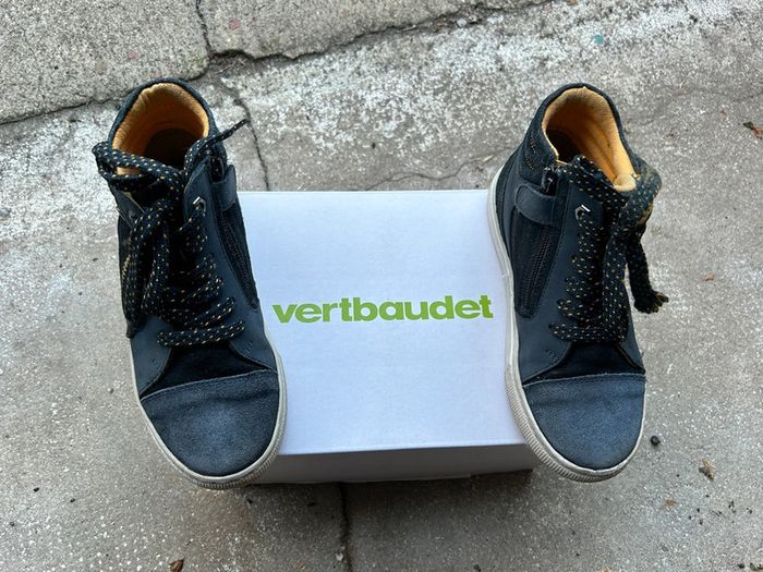 Baskets montantes cuir à lacets et fermeture éclair garçon verbaudet - photo numéro 3