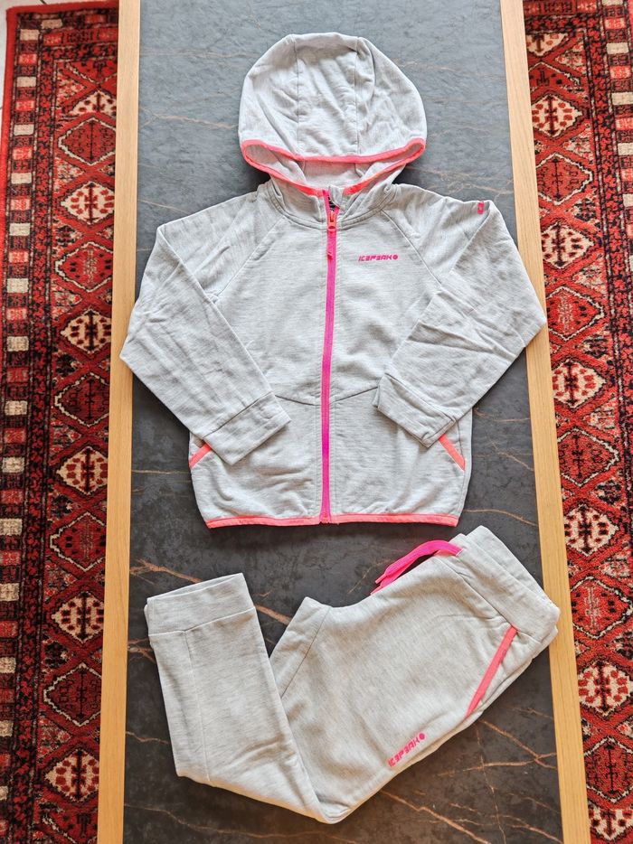 Jogging gris et rose Icepeak 5-6 ans