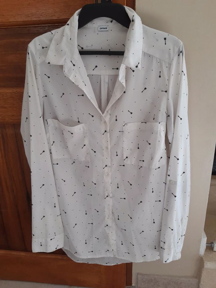 Chemise pimkie blanche à motif Flèche