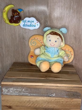 NIC157 doudou poupée papillon 🦋 nicotoy